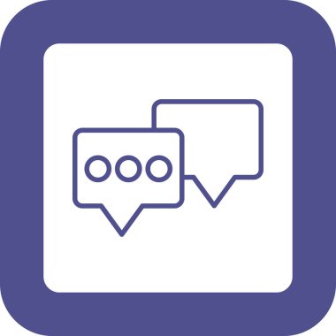 baloncuk sohbet simgesi ana hat biçiminde