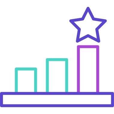 Mavi kurdeleli bir yıldızın vektör çizimi