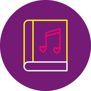 Modern müzik simgesinin vektör illüstrasyonu