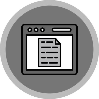 Web sayfası vektör simgesi