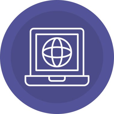 dizüstü bilgisayar web simgesi basit tasarım