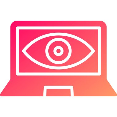 Monitör. Düz simge. dizayn