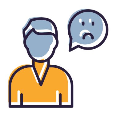 Üzgün yüzlü konuşma balonu