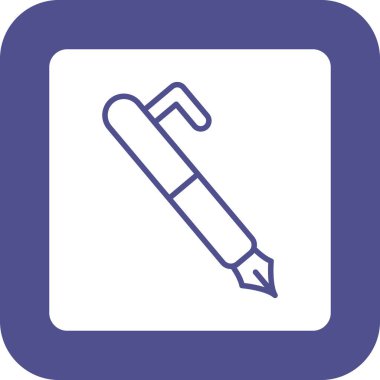 Kalem. Web simgesi basit illüstrasyon