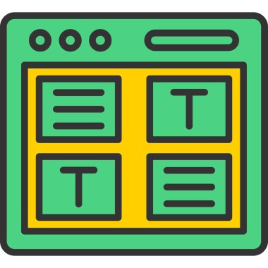 Tarayıcı. Web simgesi basit illüstrasyon