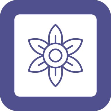 çiçek vektör simgesi modern basit tasarım