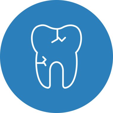 Diş ikonu. vektör illüstrasyonu