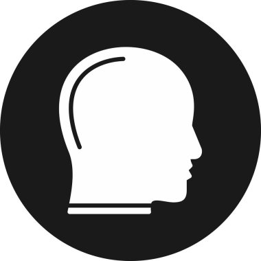 Bir kadın başının vektör illüstrasyonu