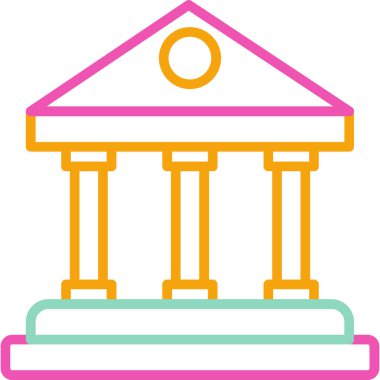 Bina. Web simgesi basit illüstrasyon