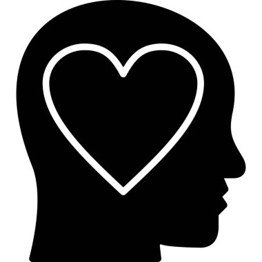 Kalpli bir kafa. vektör illüstrasyonu