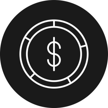 Dolar. Web simgesi basit illüstrasyon