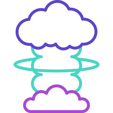 Bulut simgesi vektör illüstrasyonu