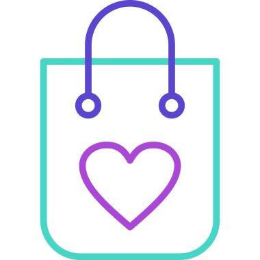 Çanta. Web simgesi basit illüstrasyon