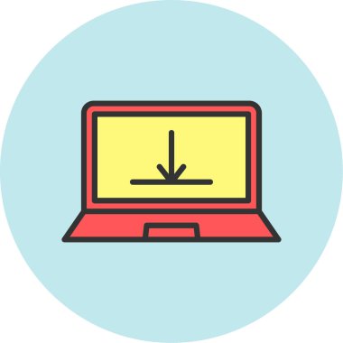 Bilgisayar. Web simgesi basit illüstrasyon