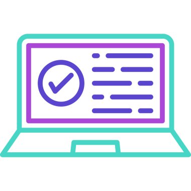 Bilgisayar. Web simgesi basit illüstrasyon