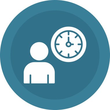 Zaman yönetimi simgesinin vektör illüstrasyonu