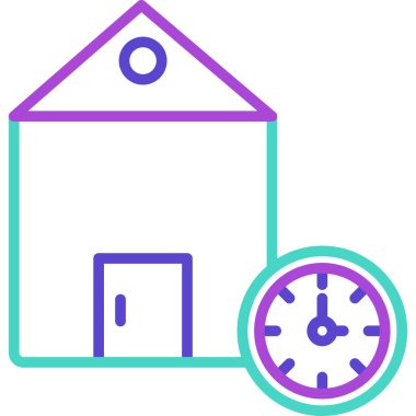 Ev. Web simgesi basit illüstrasyon