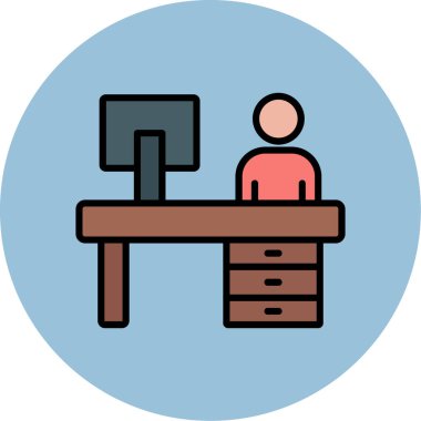 Masa. Web simgesi basit illüstrasyon