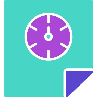 Saat. Web simgesi basit illüstrasyon