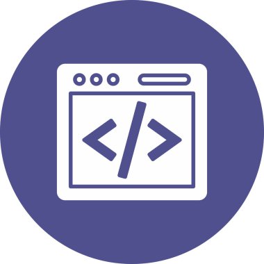 Tarayıcı. Web simgesi basit illüstrasyon