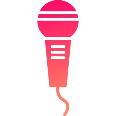 Mikrofon simgesinin vektör illüstrasyonu