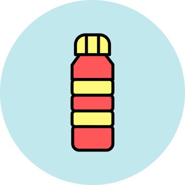 Bir şişe suyun vektör çizimi