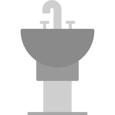 Banyo duş ikonu. Web tasarımı için duş vektör simgelerinin basit çizimi