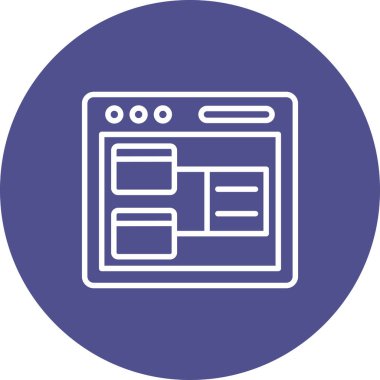 tarayıcı web simgesi basit illüstrasyon