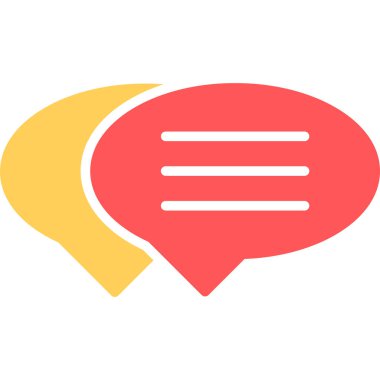 Konuş. Web simgesi basit illüstrasyon