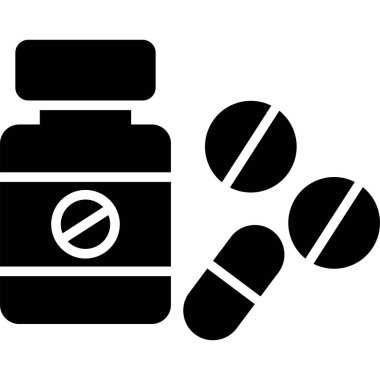 Uyuşturucu hapları ikonu, vektör illüstrasyonu