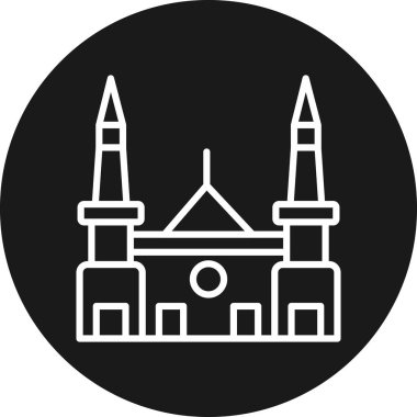 Cami. Web simgesi basit illüstrasyon