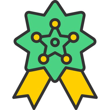 Yıldız simgesi. anahat yıldız vektör renk ağı izole edildi