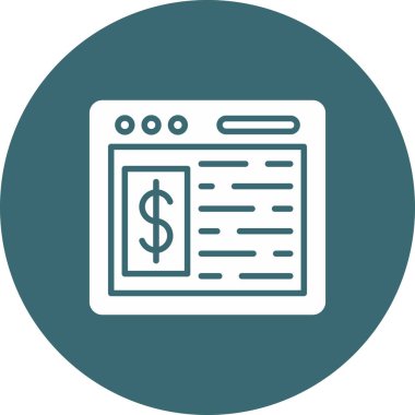 Bill düz vektör simgesi