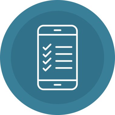 Moda biçimi arka grubunda kontrol listesi simgesi