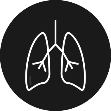 Akciğerler simge vektör çizim