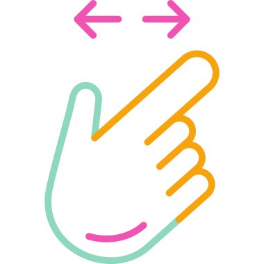 Bir el simgesinin vektör illüstrasyonu