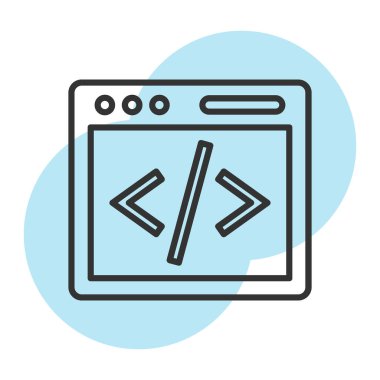 programlama simgesi, vektör illüstrasyonu