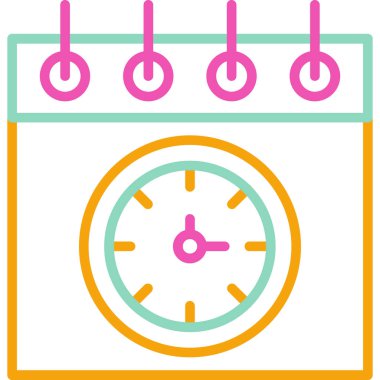 Saat. Web simgesi basit tasarım