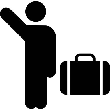 İş adamı bavul simgesi