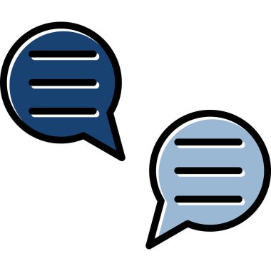 Sohbet simgesi vektör illüstrasyonu