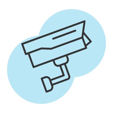 CCTV kamera simgesi, satır ve dizayn