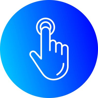 Dokunma simgesinin vektör illüstrasyonu