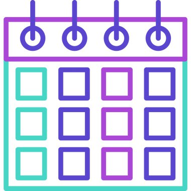 Takvim. Web simgesi basit illüstrasyon