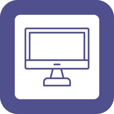 Bilgisayar. Web simgesi basit illüstrasyon