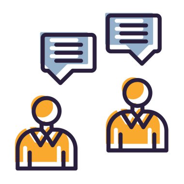 konuşma sohbet simgesi vektör illüstrasyonu