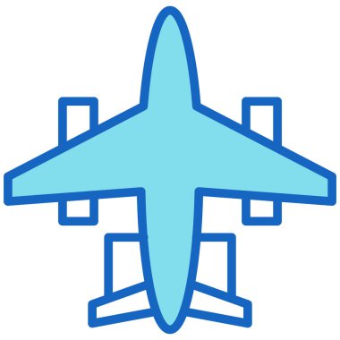 düzlem ikonu vektör illüstrasyonu