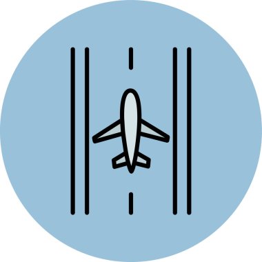 Havaalanı ikon vektör illüstrasyonu