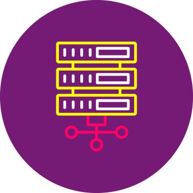 Sunucu. Web simgesi basit illüstrasyon