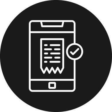 Liste Glyph Vektör Simgesi Tasarımı Kontrol Et