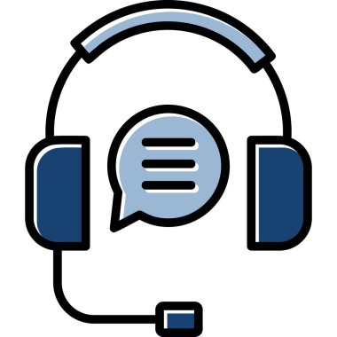 kulaklık simgesi vektör illüstrasyonu